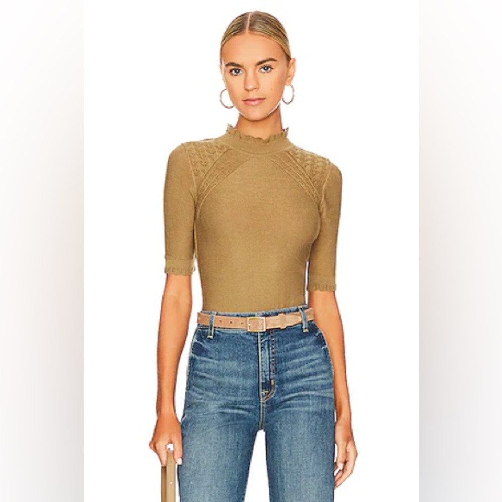 Free People Winter Warmer Solid Bodysuit in Tropical Nut sz medium